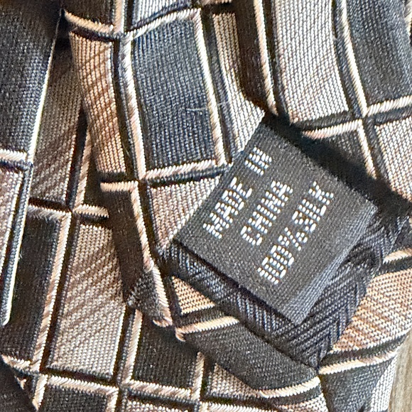 Joseph & Feiss Vintage 100% silk neck tie geometric natural fibers men accessory - Picture 6 of 8